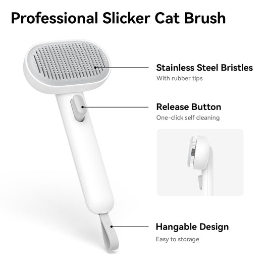 Aumuca Cat Brush for Indoor Cats – Removes Loose Fur