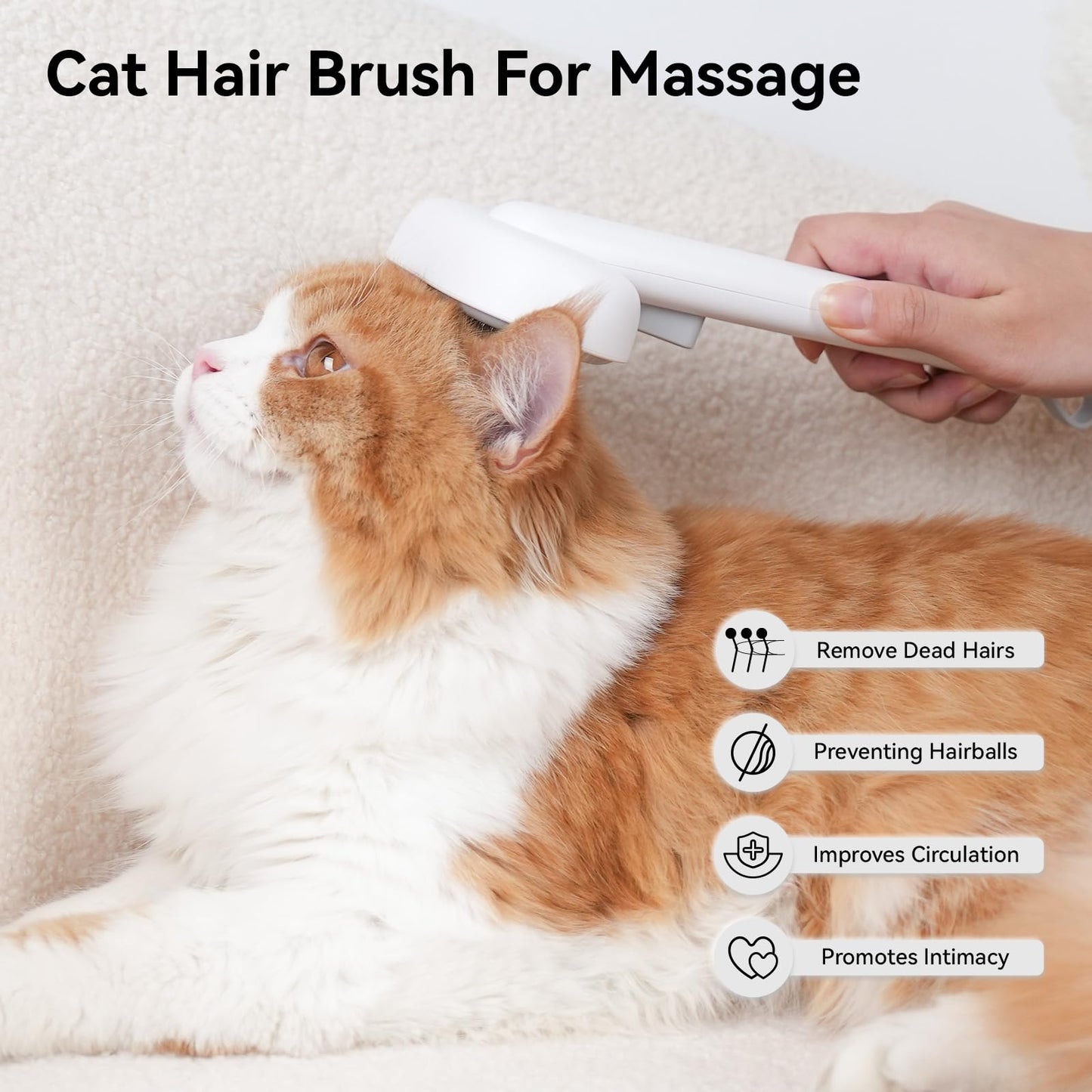 Aumuca Cat Brush for Indoor Cats – Removes Loose Fur