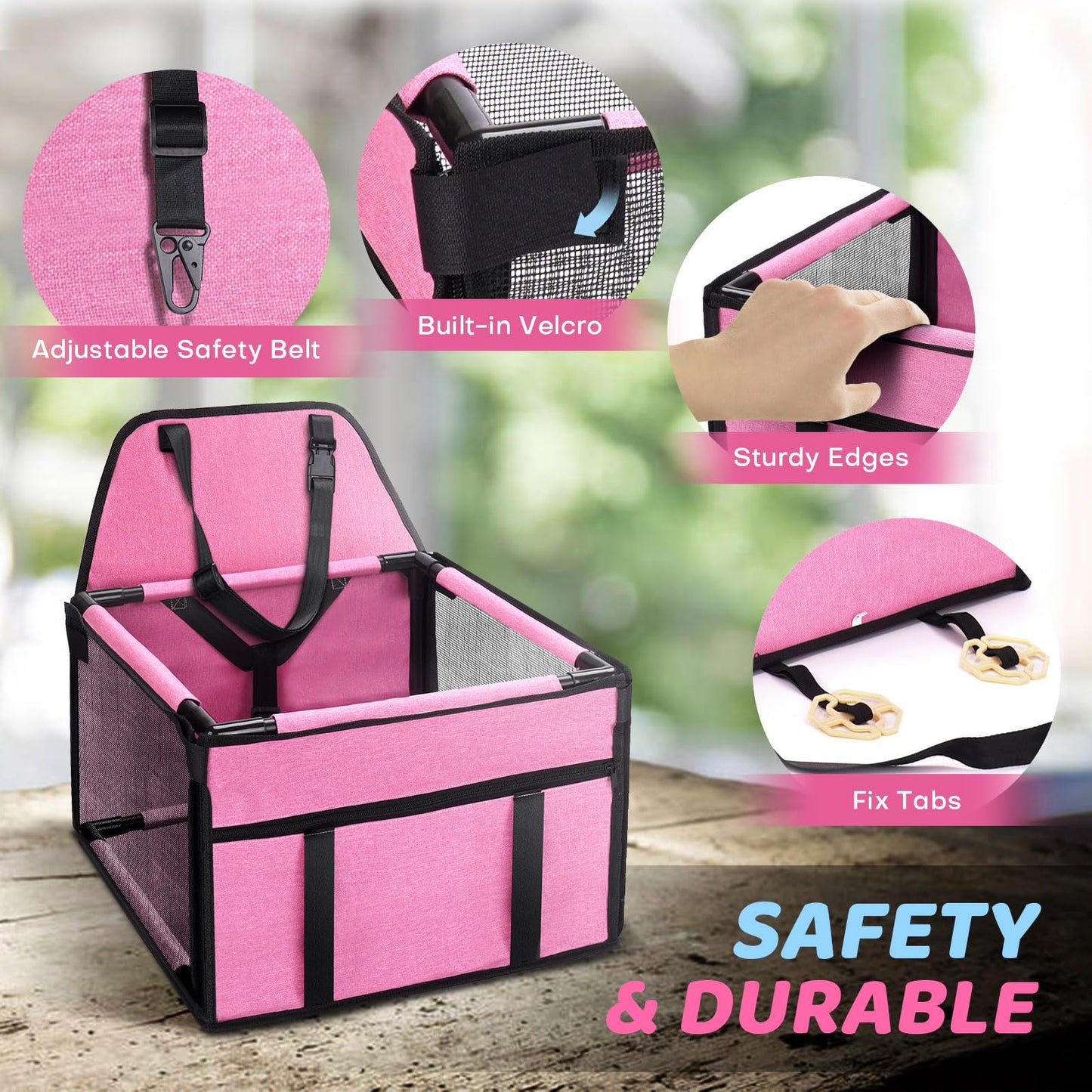 GENORTH Puppy Car Seat for Pets up to 11 lbs