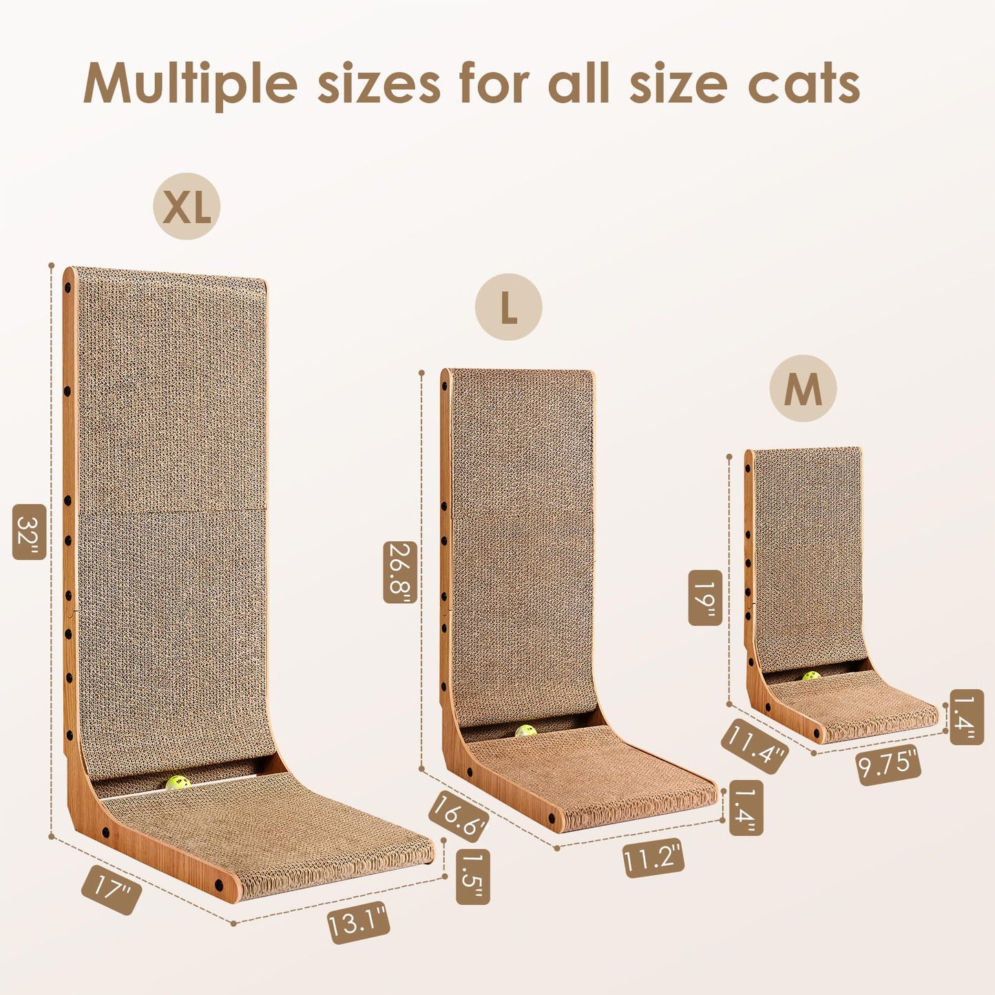 EHEYCIGA Vertical Cat Scratcher for Indoor Cats