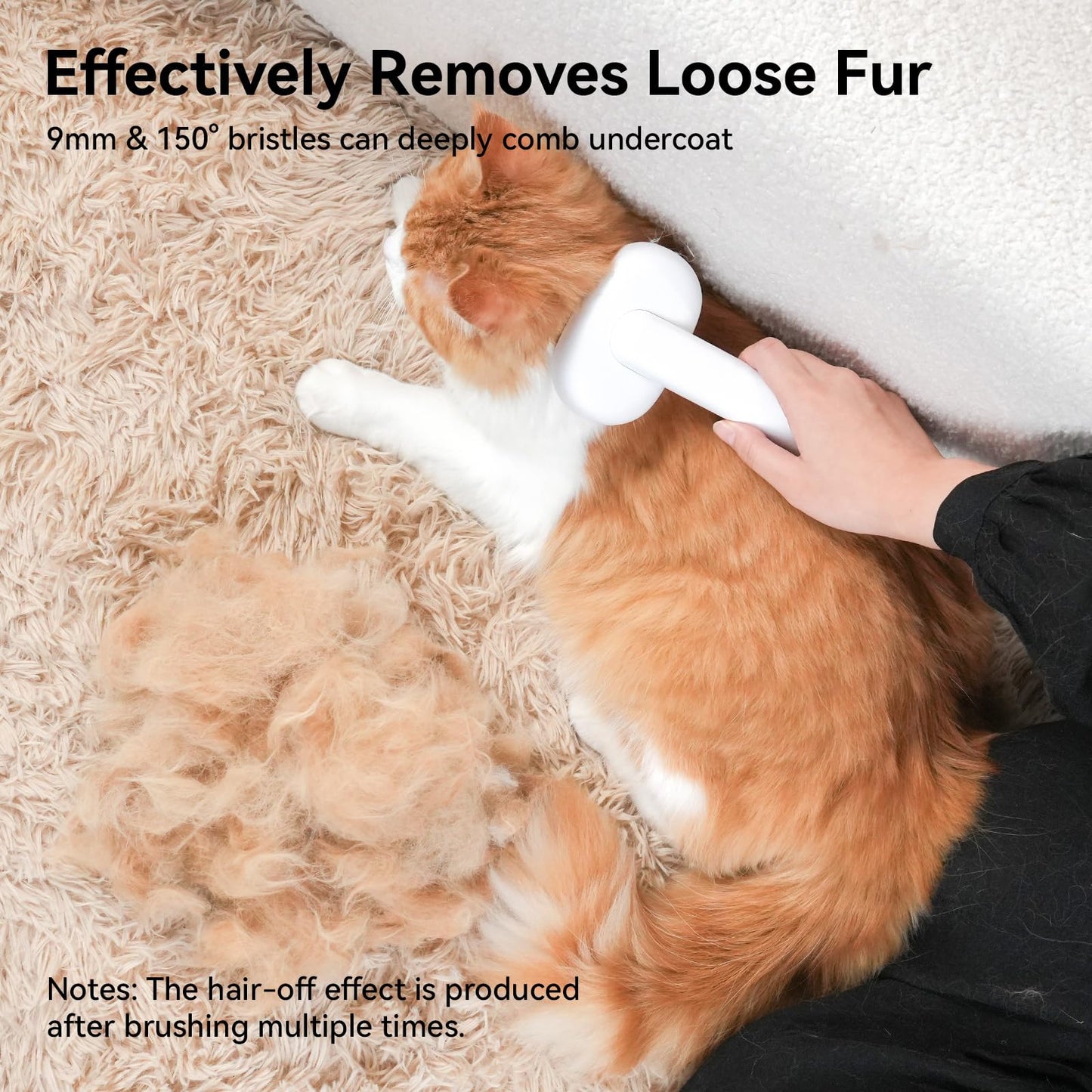 Aumuca Cat Brush for Indoor Cats – Removes Loose Fur